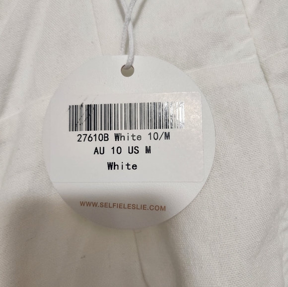 Selfie Leslie Avila Pintuck Pleat Bust Cami Strap Dress White - Picture 11 of 11